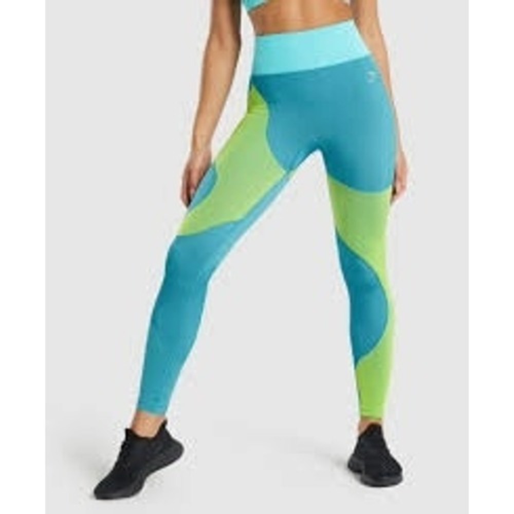 Gymshare women M WTFlex seamless high waisted leggings athletic sport gorpcore